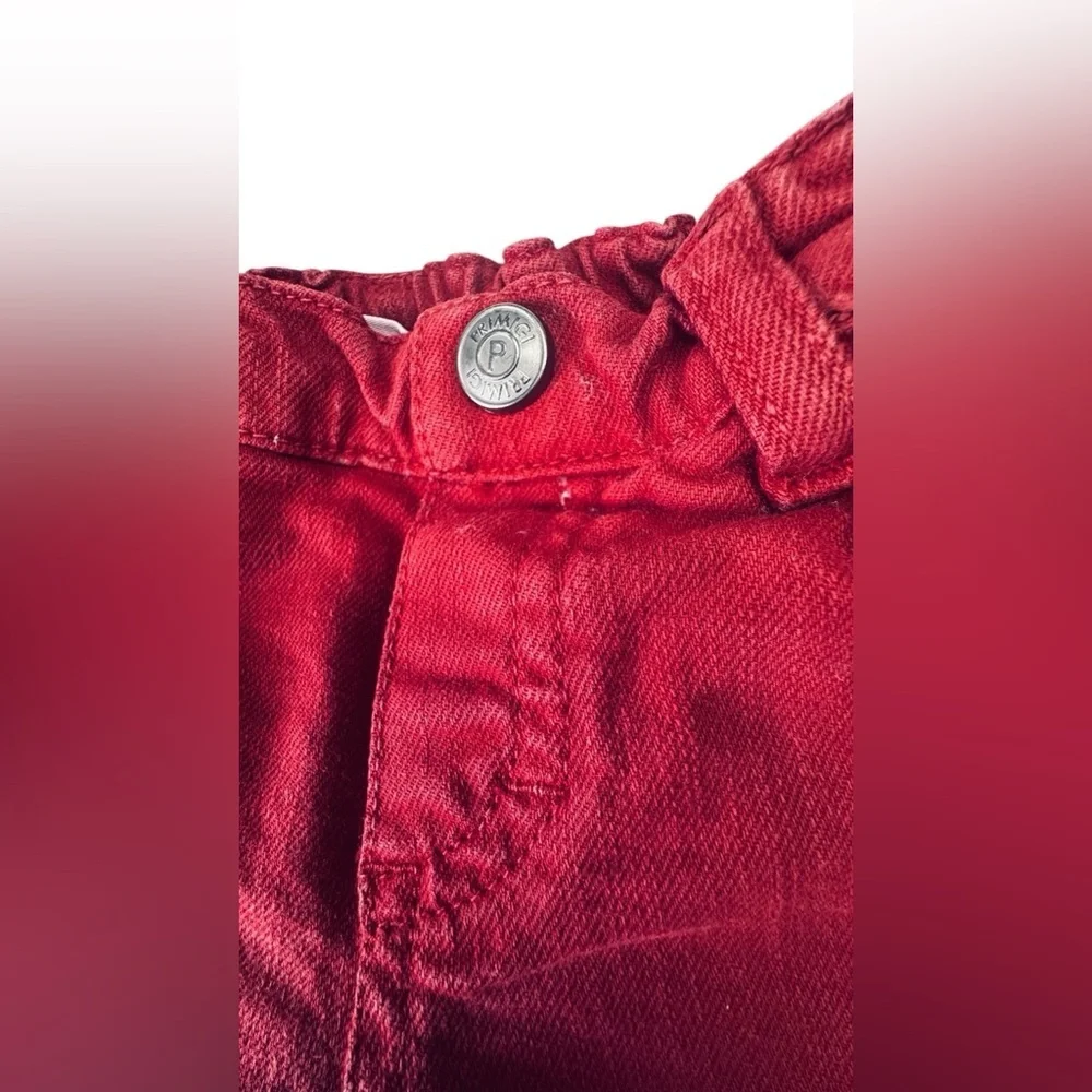 Primigi Baby Pants Red size 12 Months | Italian Brand | Soft Cotton Jeans